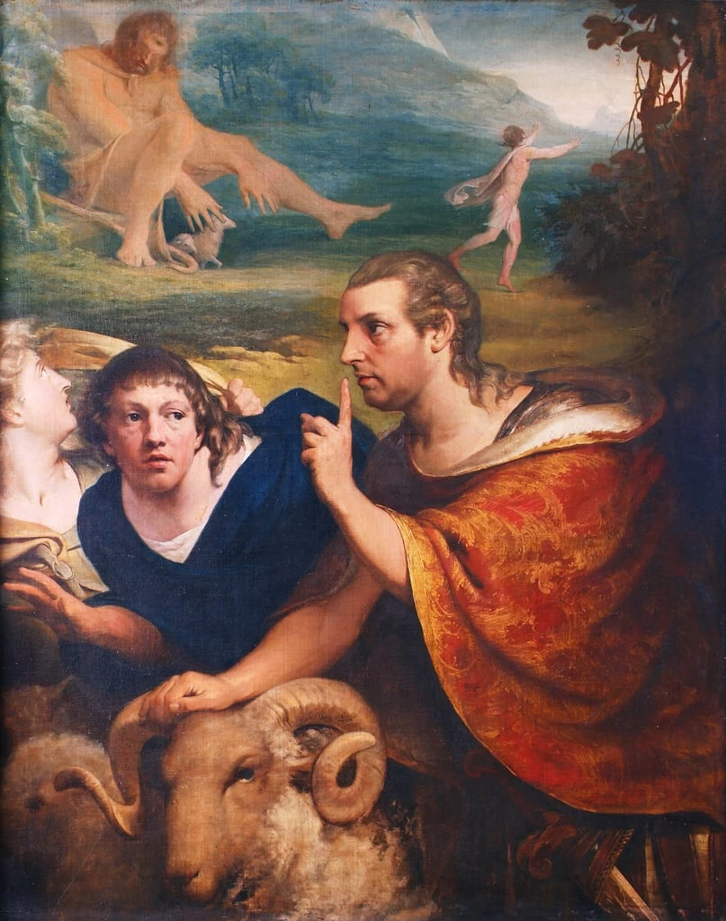 Ritratti di James Barry e Edmund Burke nei personaggi di Ulisse e del suo compagno in fuga dalla Grotta di Polifemo - Crawford Art Gallery, Cork, Irlanda